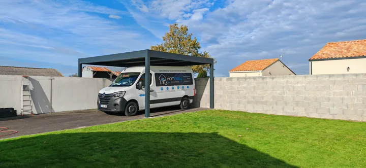 Carport anthracite — vue 1